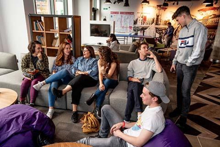 Students making friends 